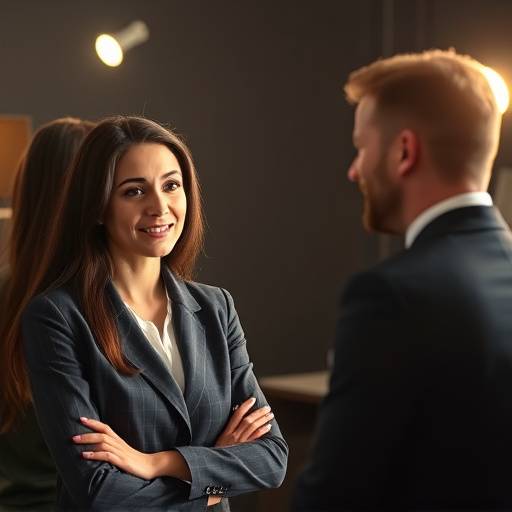 Confident interviewer leading a successful job interview